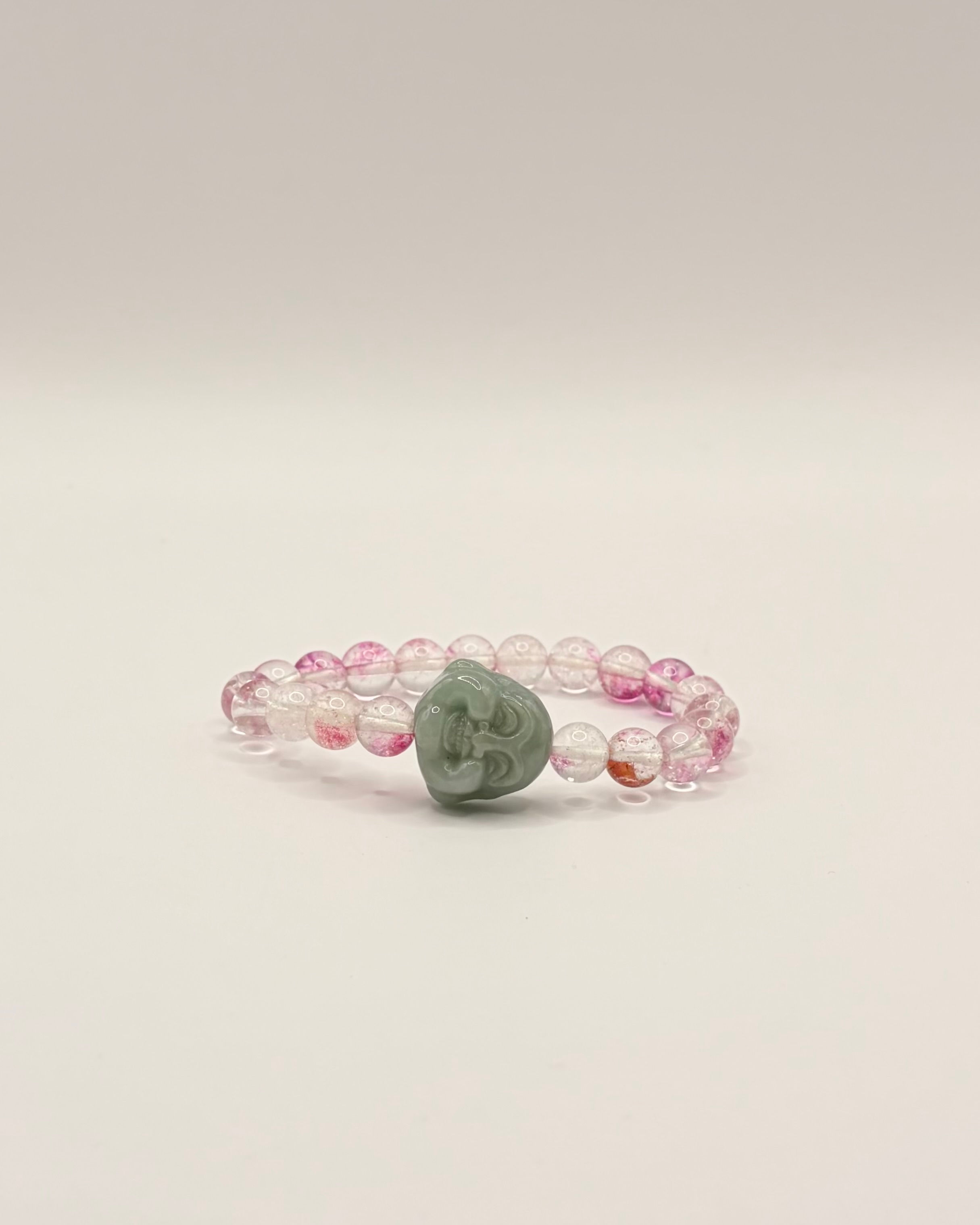 Pink Phantom Quartz Bracelet for tenderness and joyful peace