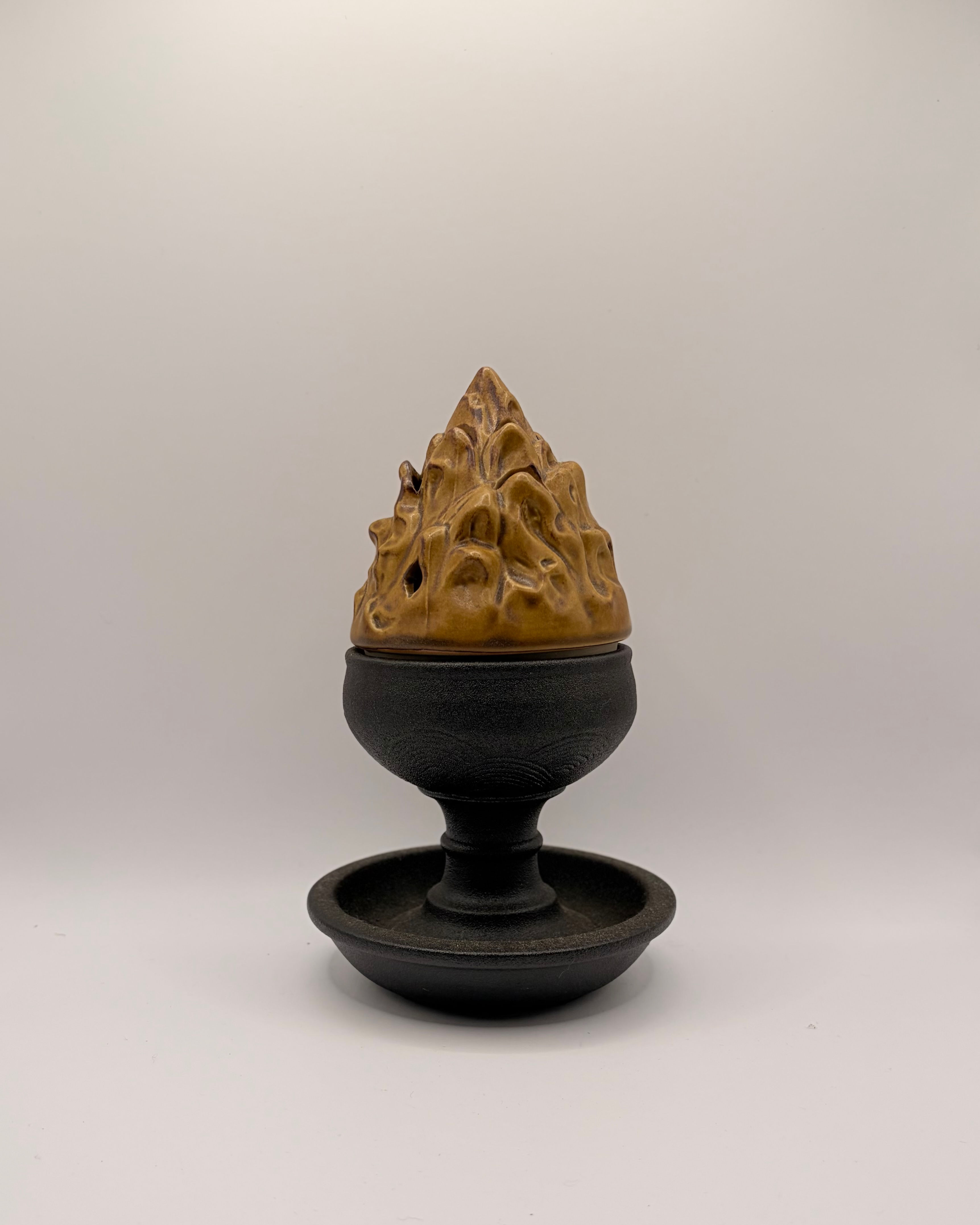 Handmade Smokey Mountain Clay Incense Coil Burner
