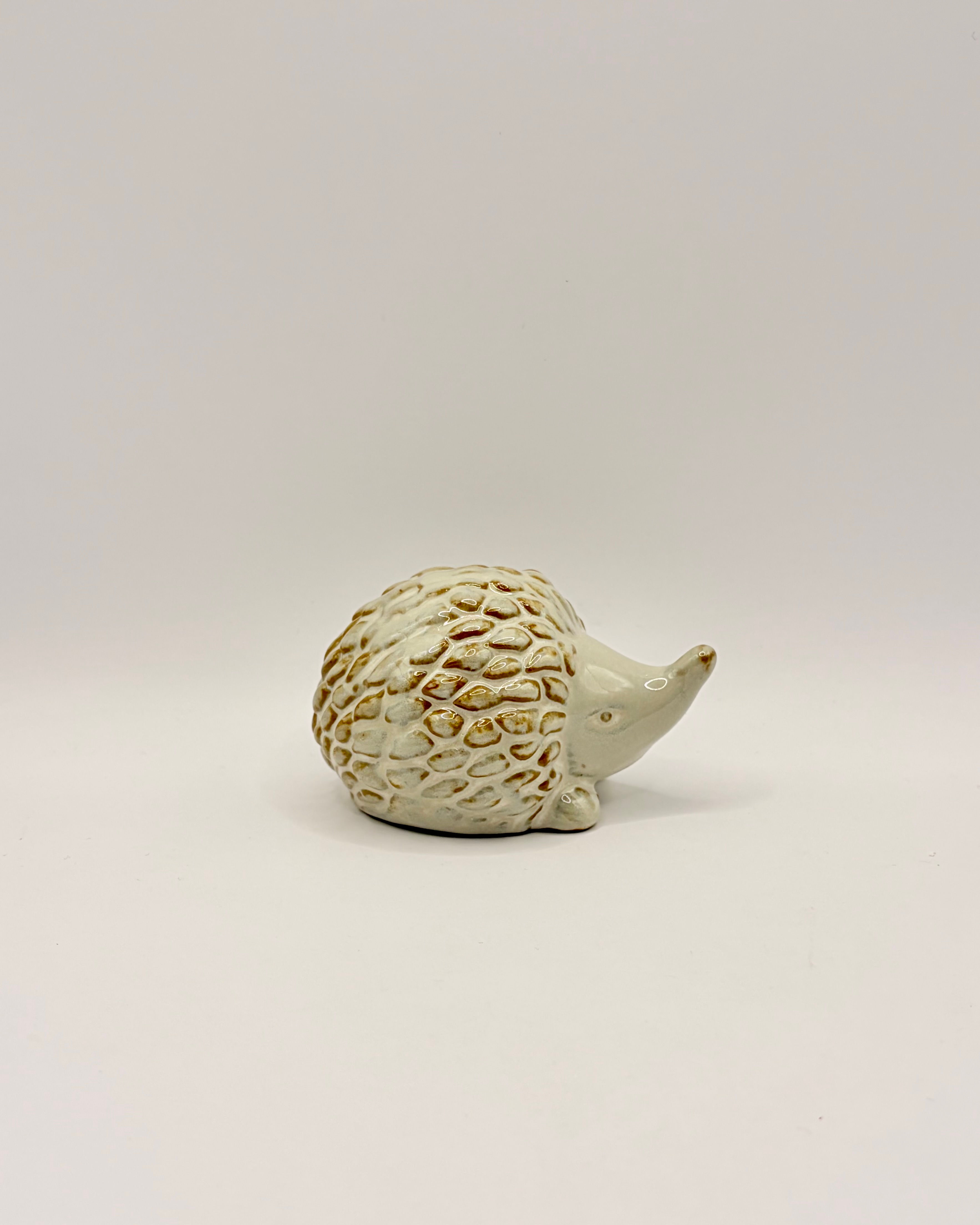 Handmade Glazed Porcelain Hedgehog