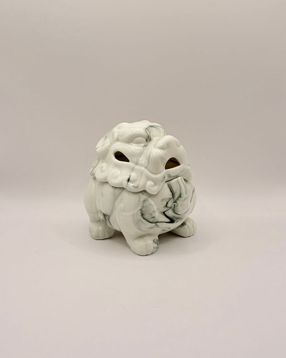 Thumbnail: Handmade Guardian Lion Porcelain Incense Coil & Stick Burner