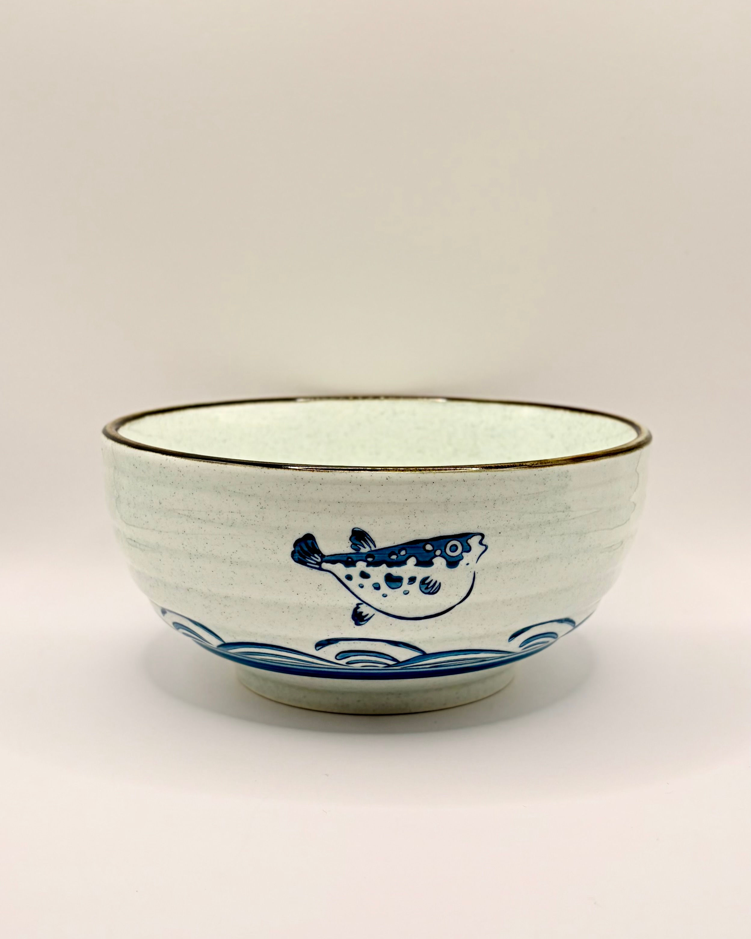 Handmade Ceramic Ramen Bowl - Dripping Caramel