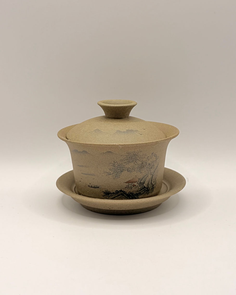 Thumbnail: Terracotta Gaiwan - Ink and Brush Chinese Sceneries (Multiple Designs)