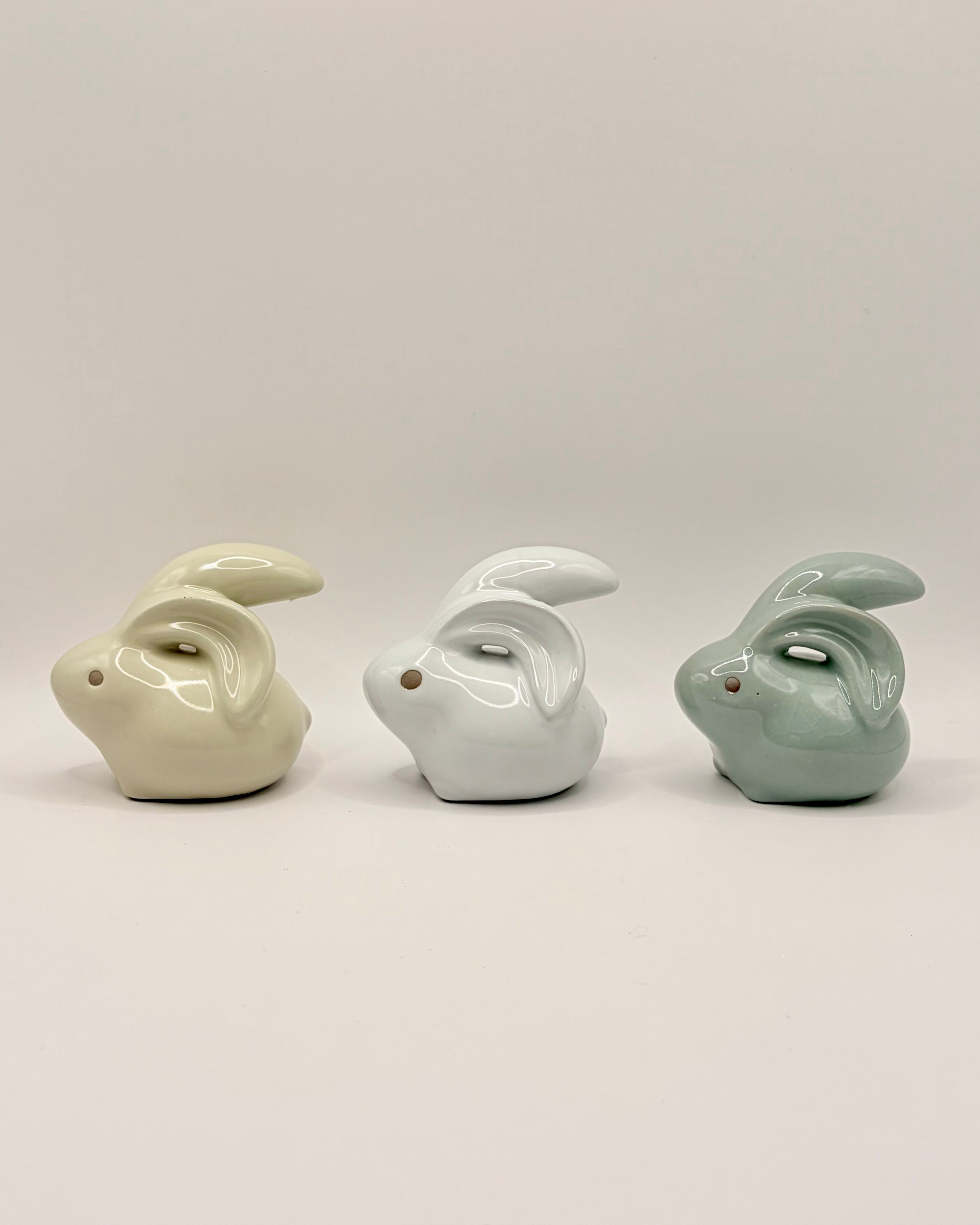 Handmade Porcelain Hares (2 designs in 3 colours)
