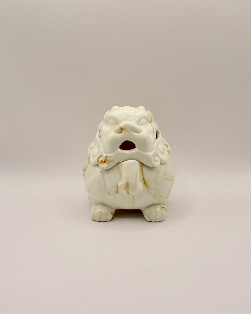 Thumbnail: Handmade Guardian Lion Porcelain Incense Coil & Stick Burner