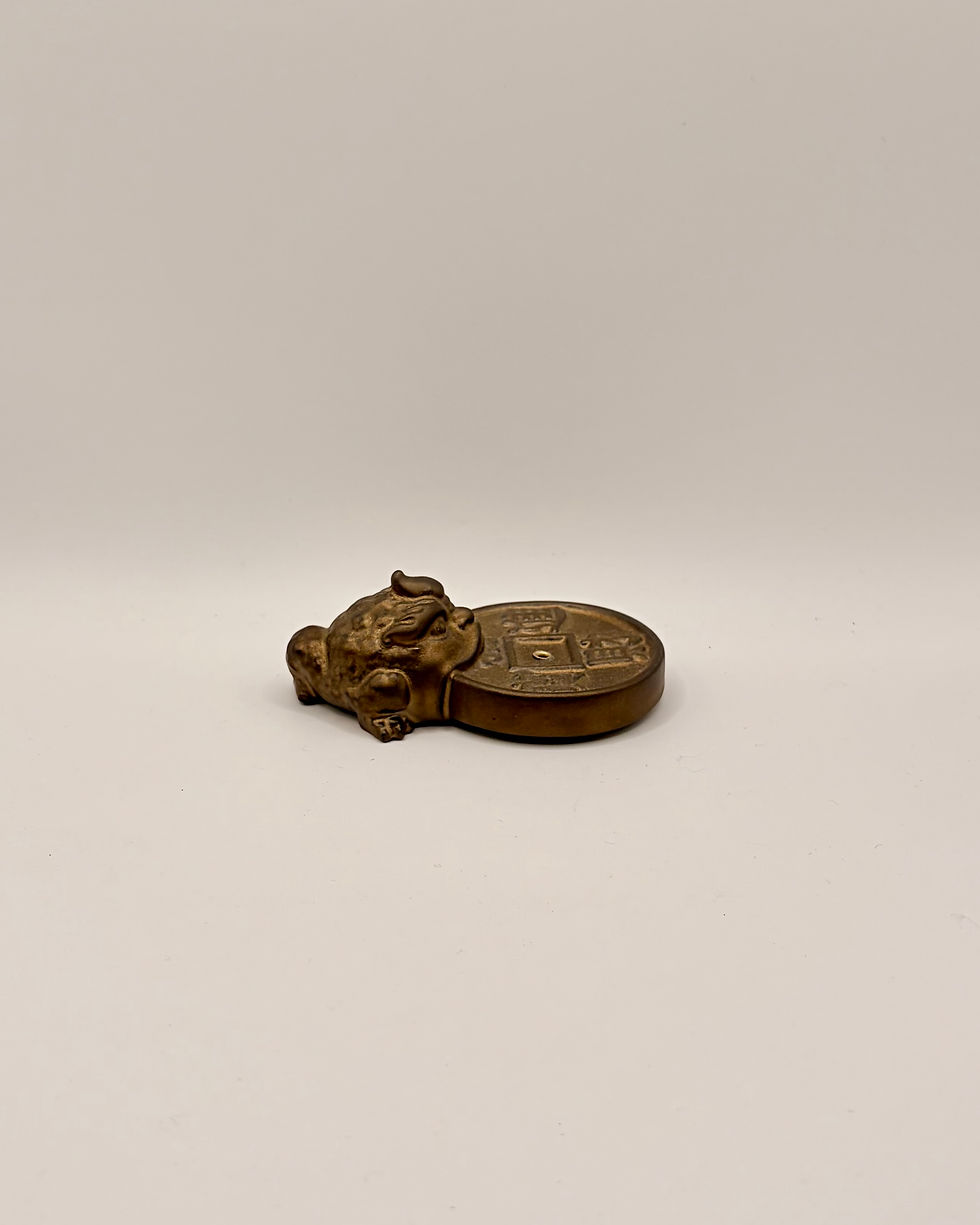 Thumbnail: Handmade Divine Beast with Coin for Luck and Wealth Ceramic Incense Stick Holder