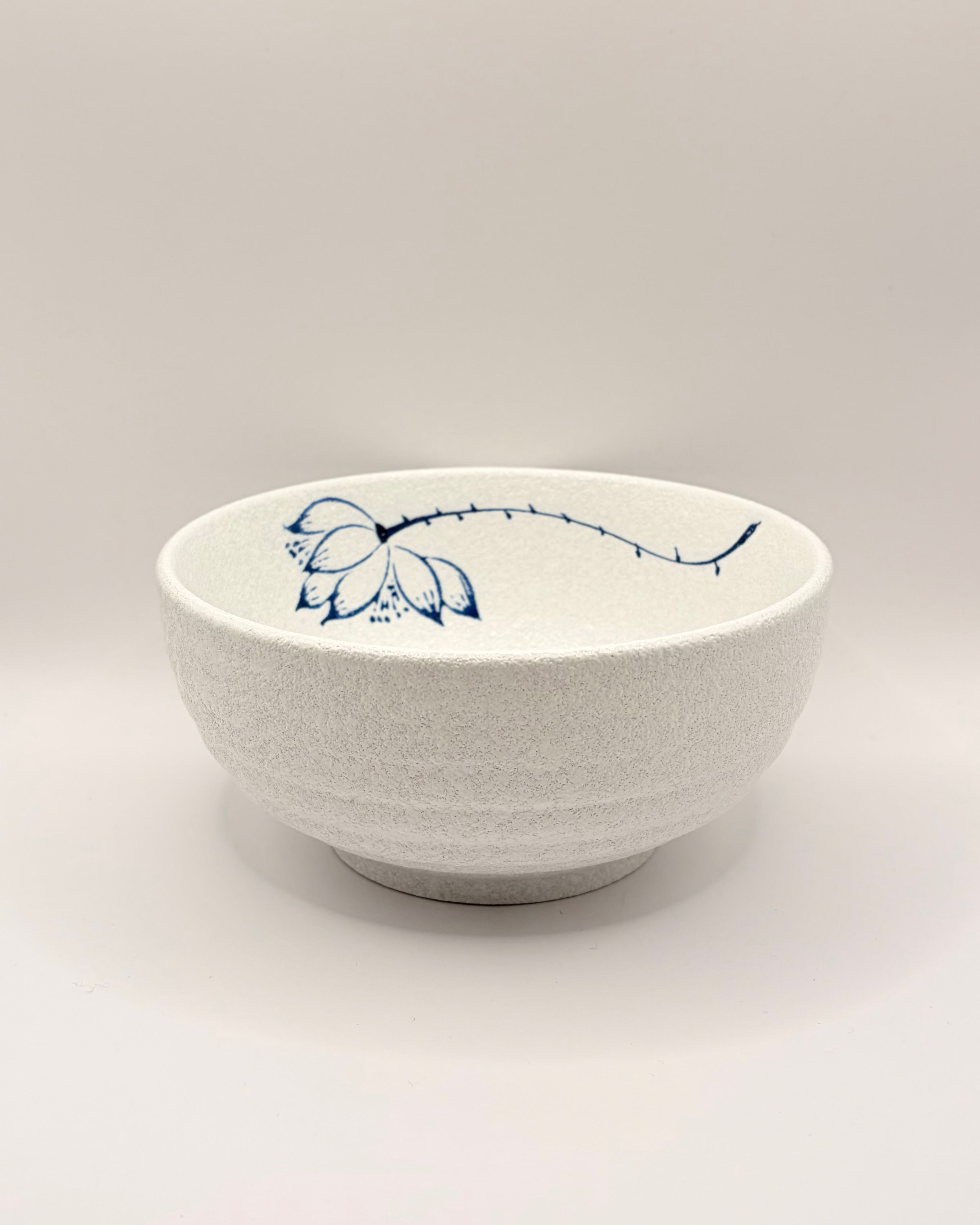 Handmade Ceramic Ramen Bowl - Lotus Flower