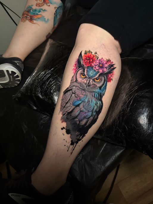 Denver Tattoo artist Owl Tattoo