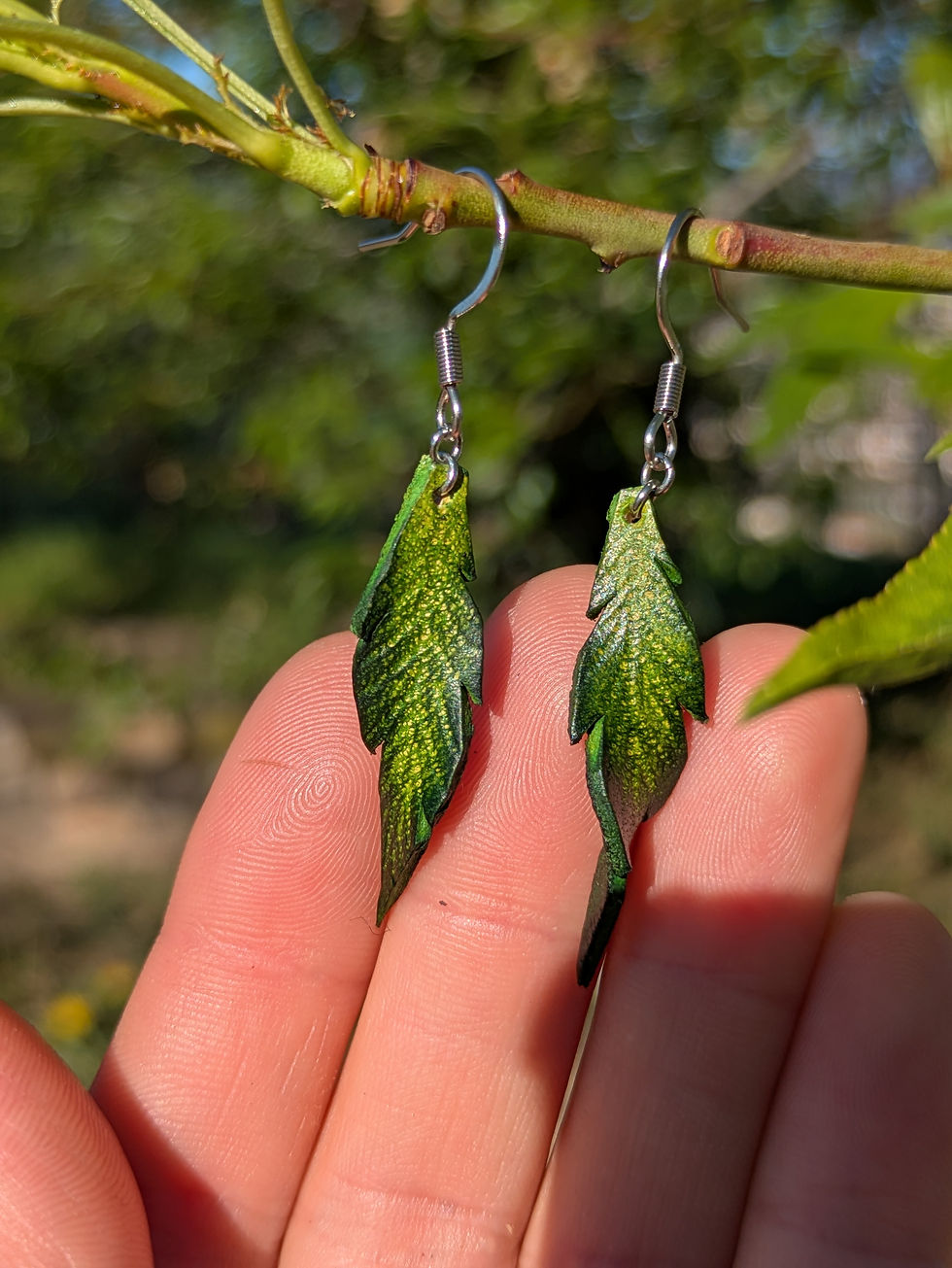 Miniature : Boucles d'oreilles mini plume
