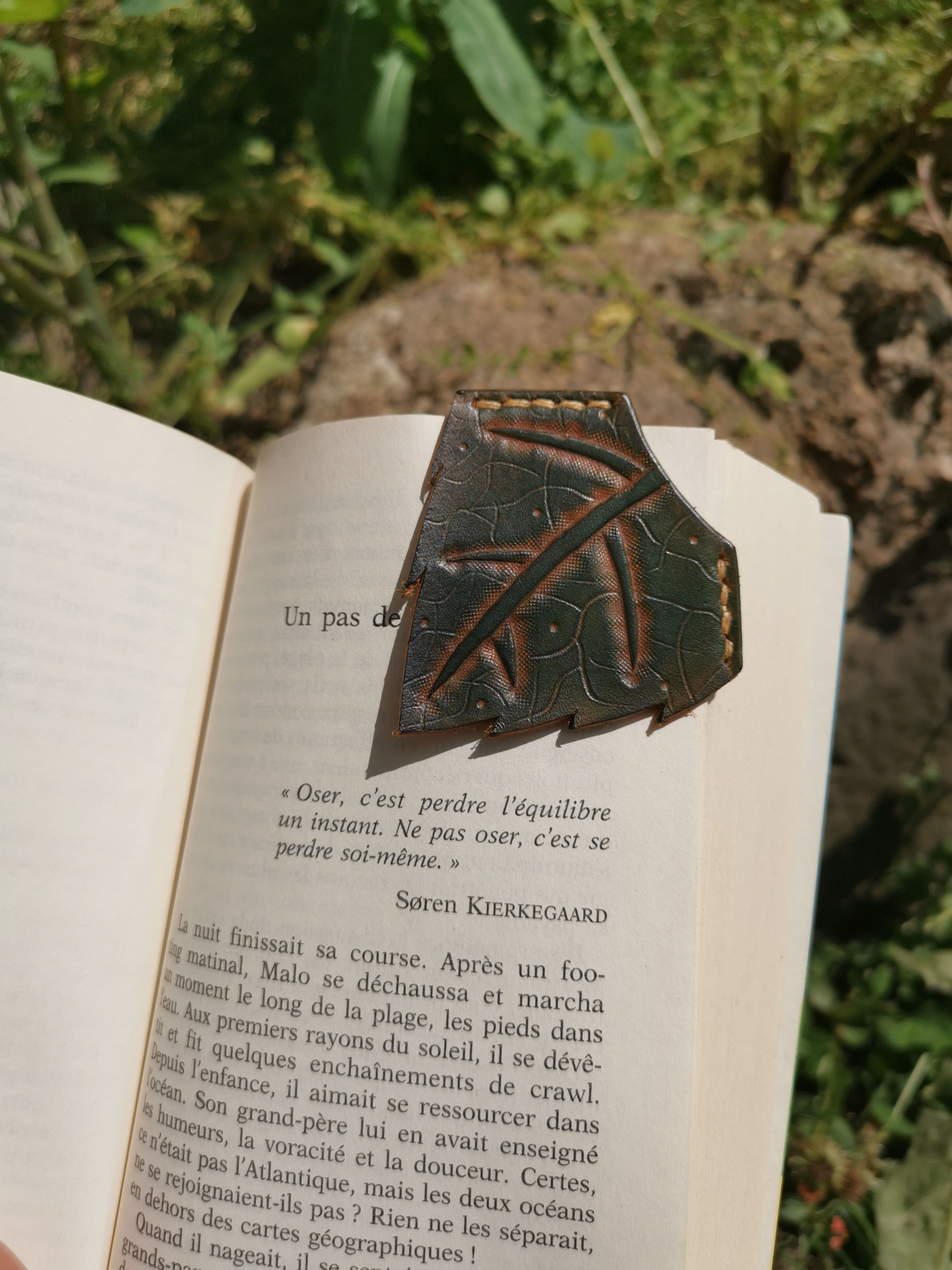 Marque-pages feuille