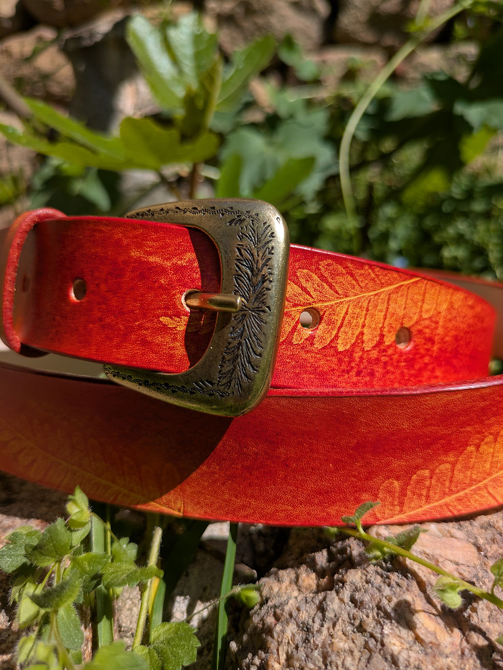 Miniature : Ceinture  feuilles fougère Orange
