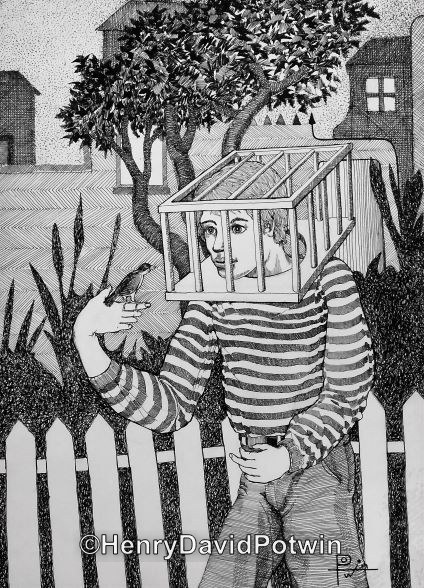 Untitled (Birdcage) - 15X11"