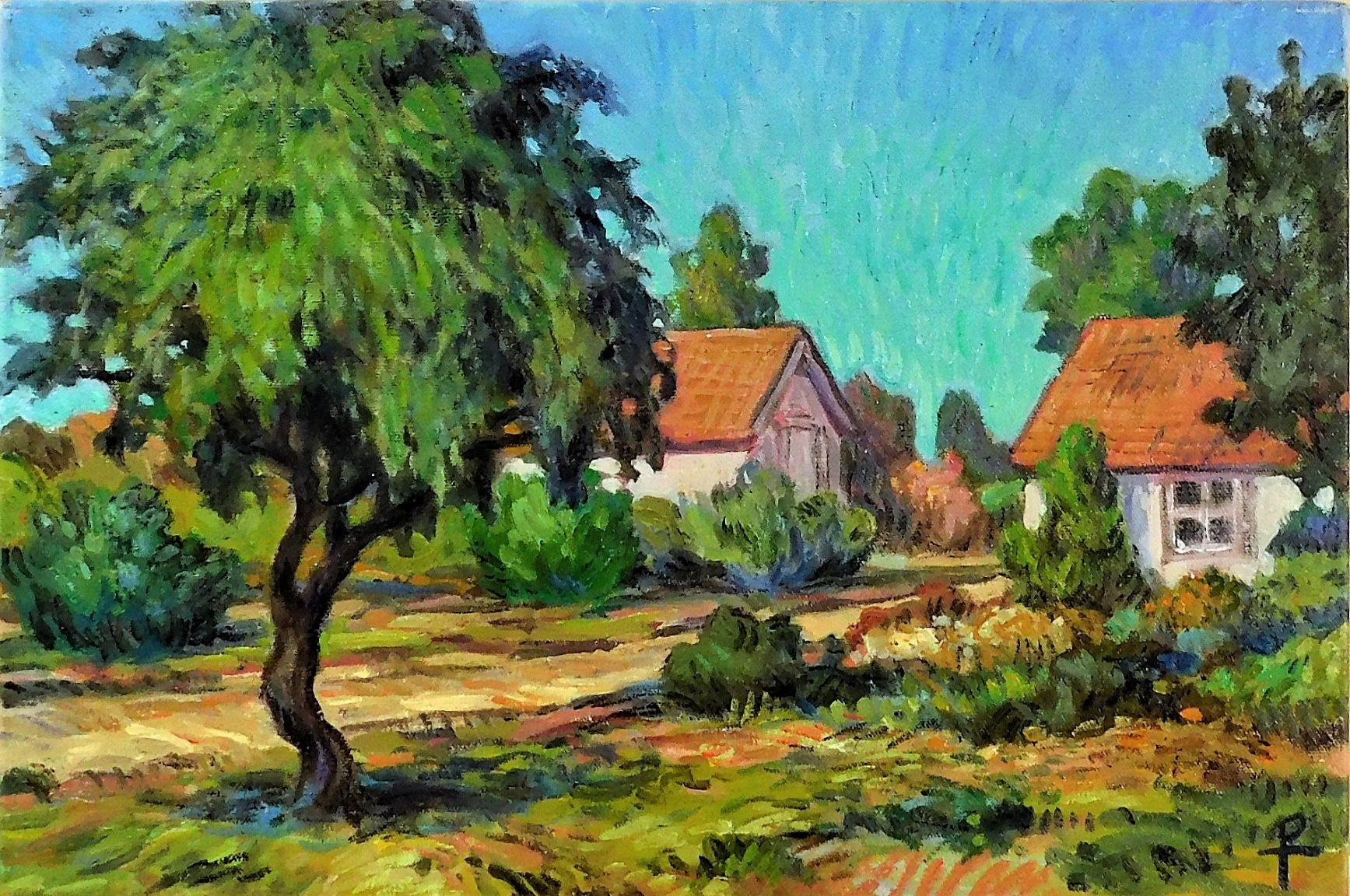 Landscape with Storage Buildings - 2018 12X18"