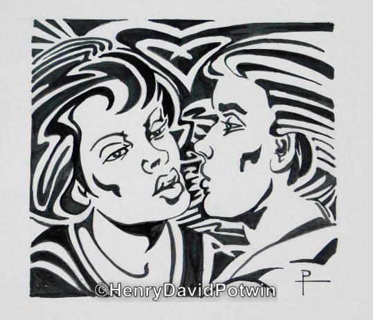 Kissing - 7X8"