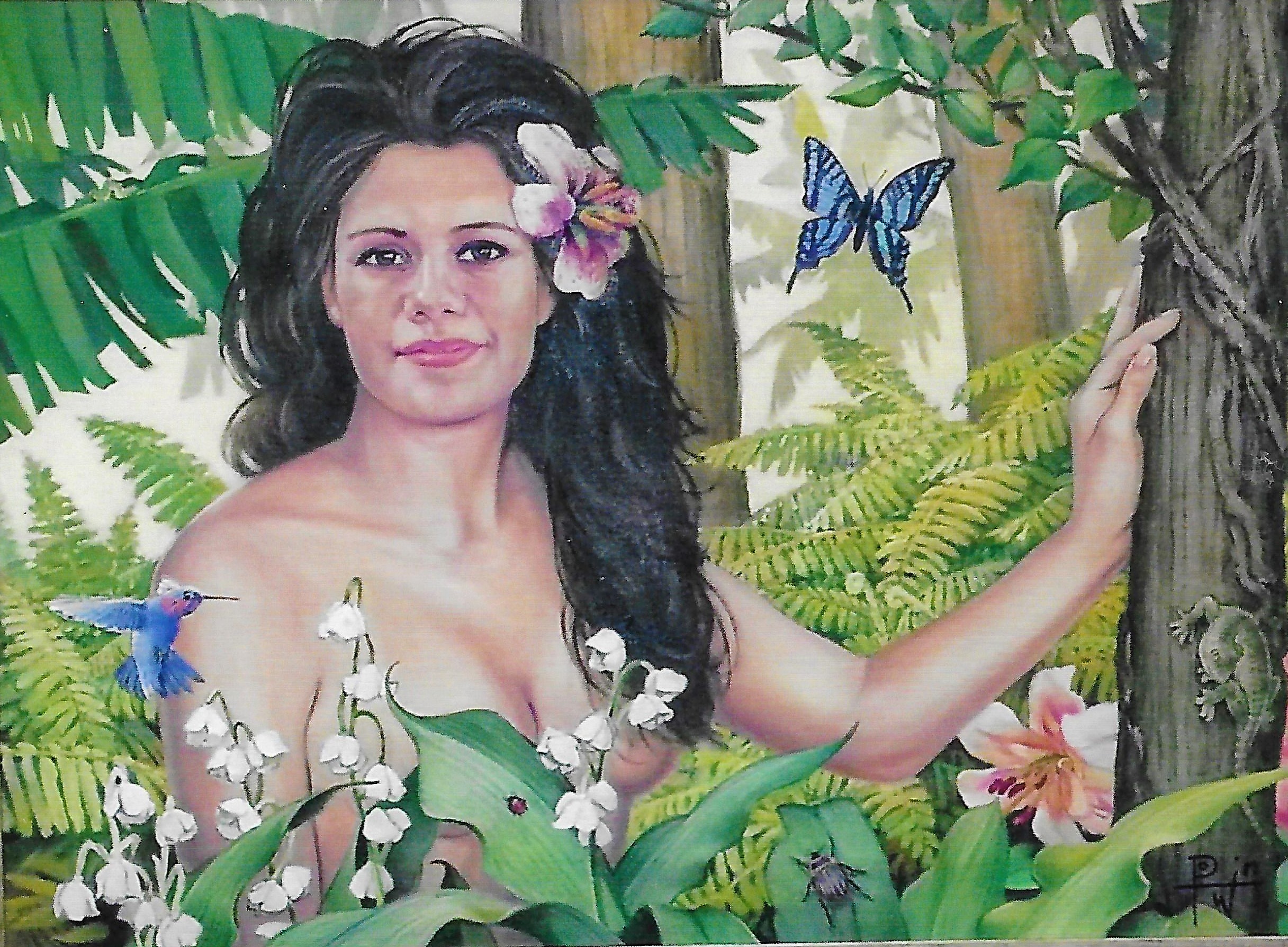 Marissa in the Garden - 2014 38X34"