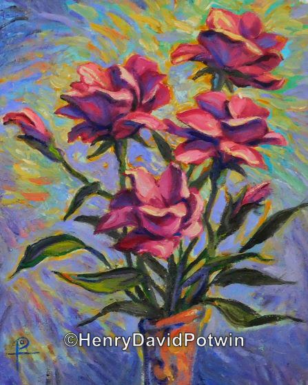 Shrub Roses - 2013 10X8"