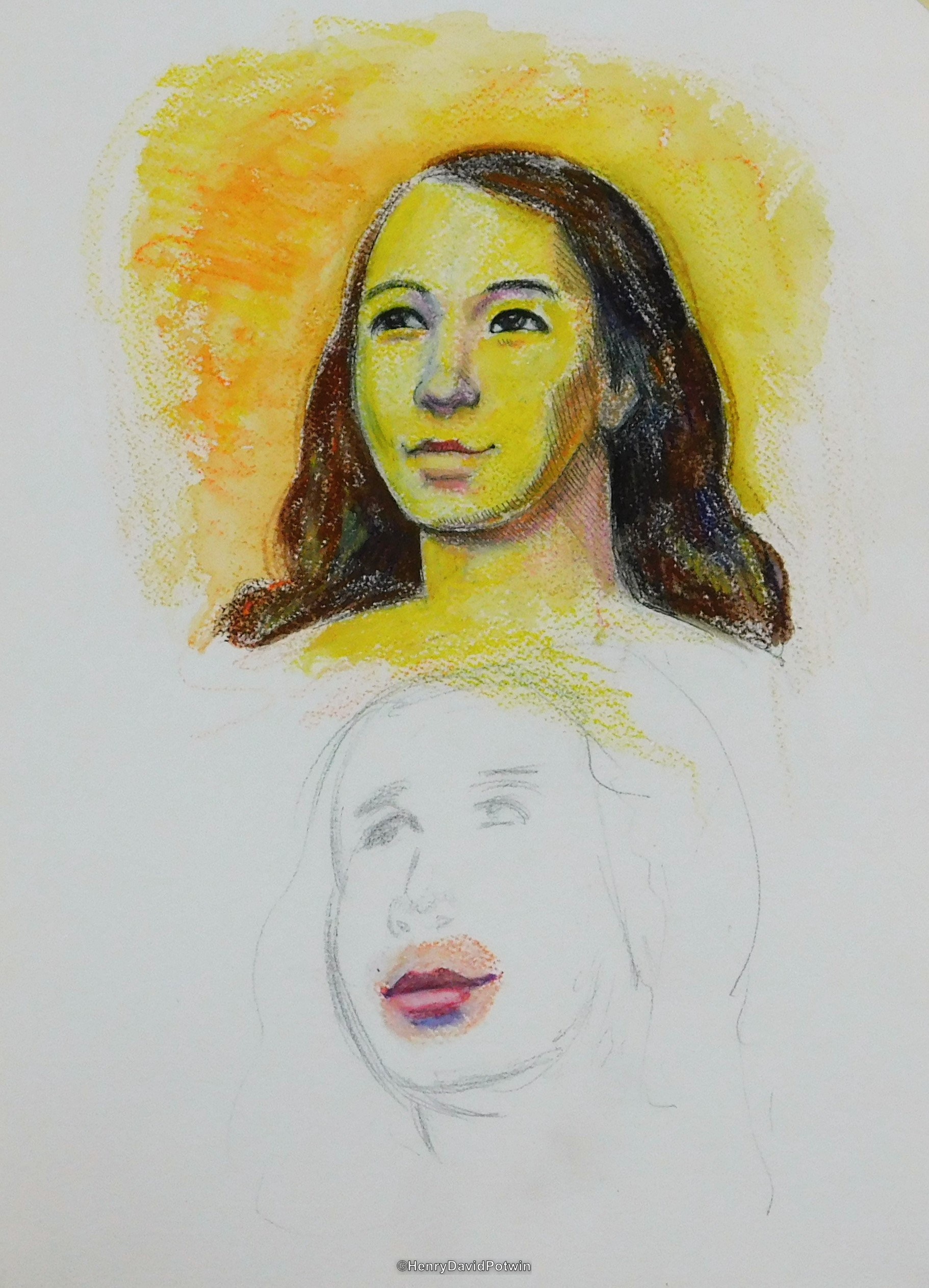 Study of a Face - 14X10"