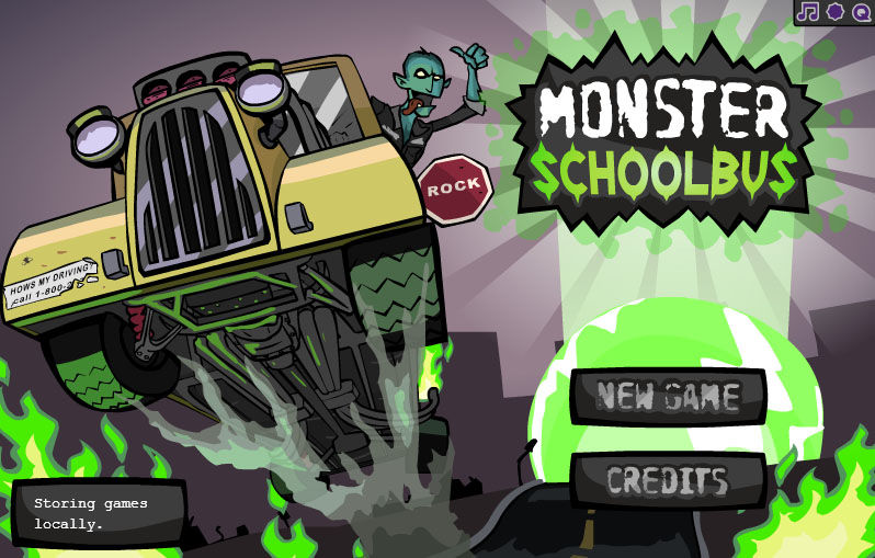 Monster School Bus Title Screen