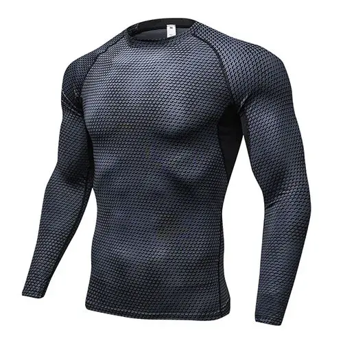 Thumbnail: Quick Dry Workout Running Shirt Compression Fitness Tops