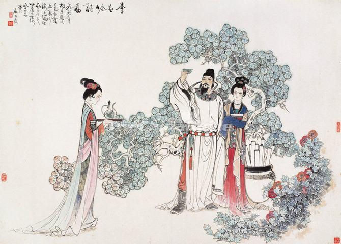 Tang Poet Li Bai Toasting