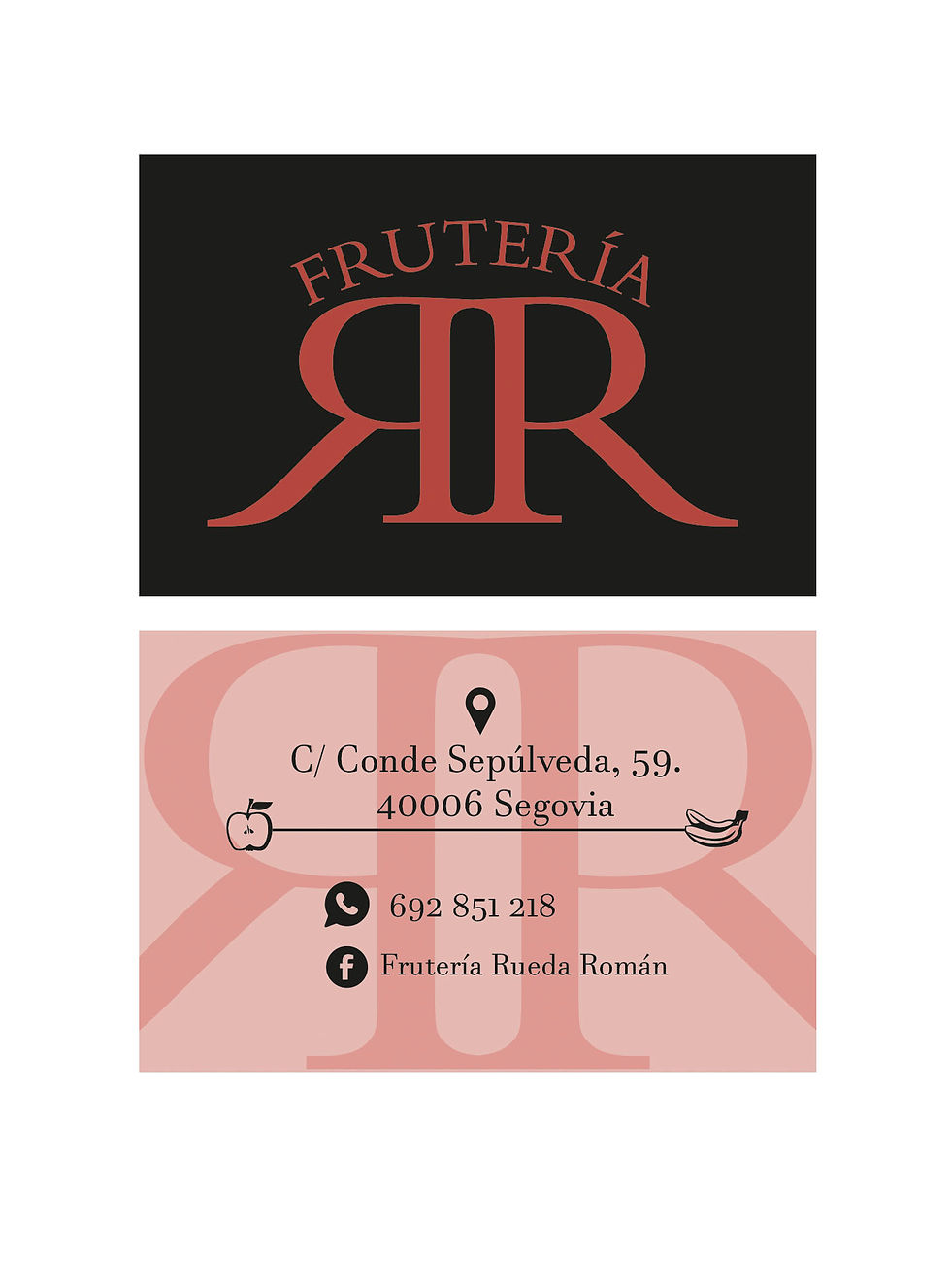 fruteria RR tarjeta