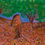 Thumbnail: Acrylic painting of Great Zimbabwe ruins, featuring the conical tower in brown and purple, covered by green muchechete trees