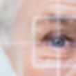 age, vision, surgery, eyesight and people concept - close up of senior woman face and eye with laser