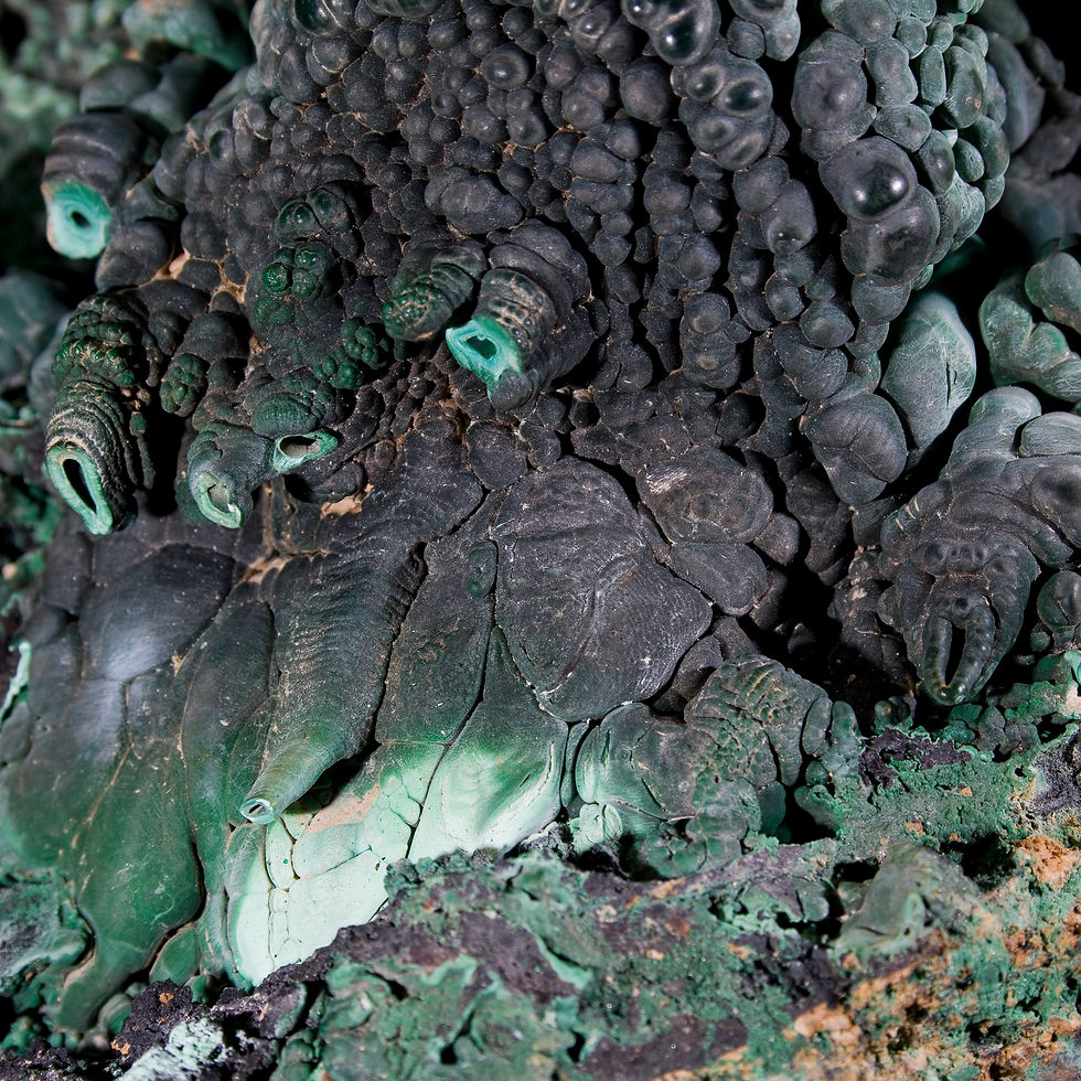 Thumbnail: Statement Piece! 7 Pound Massive Malachite - Tsumeb Mine Ore Cart Rescue  - Studio Mineralia Earth Art Gallery