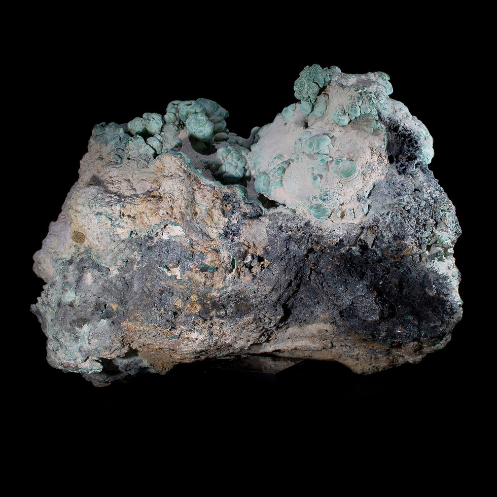 Thumbnail: Statement Piece! 7 Pound Massive Malachite - Tsumeb Mine Ore Cart Rescue  - Studio Mineralia Earth Art Gallery