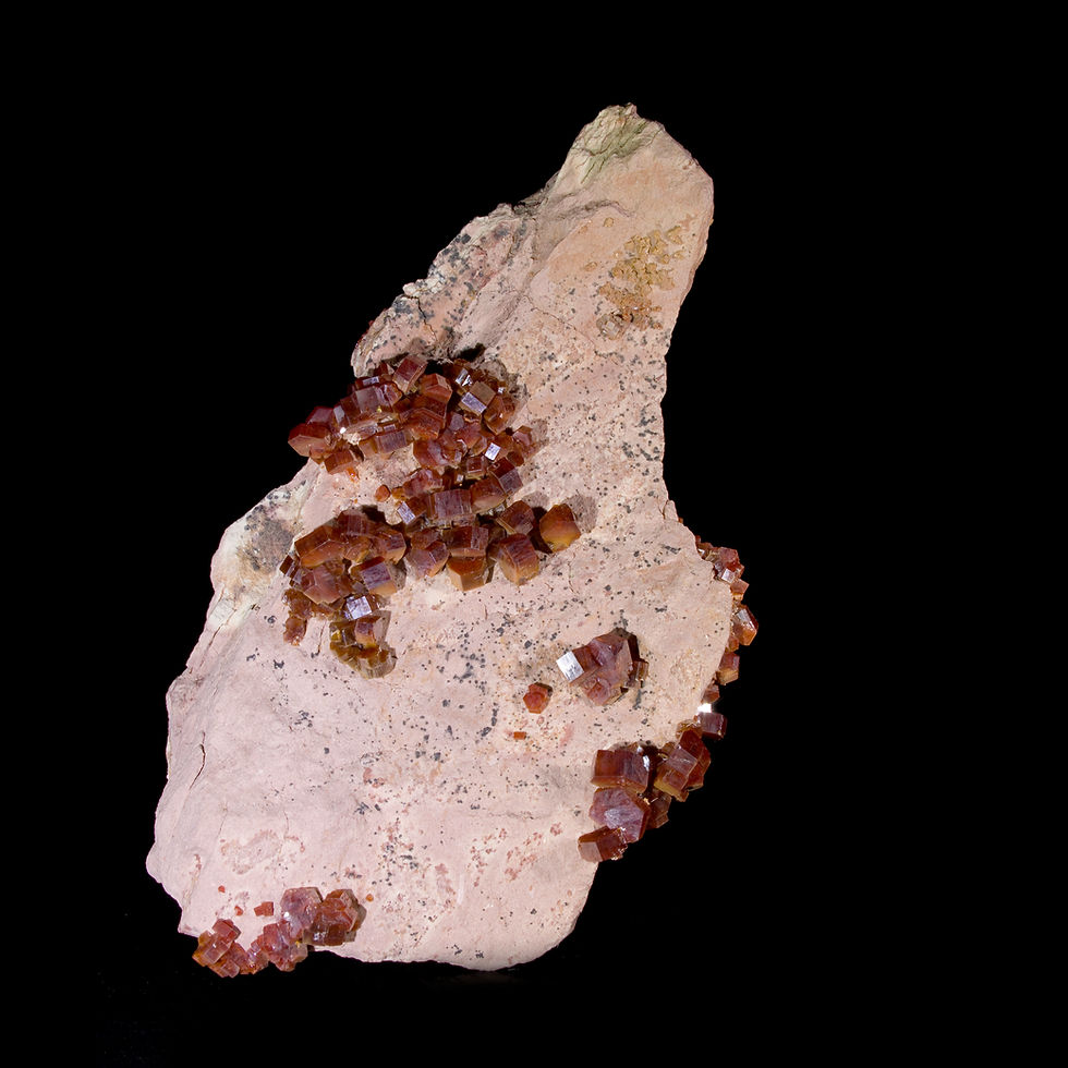 Thumbnail: Vanadinite on Matrix - Mibladen, Morocco - Studio Mineralia Earth Art Gallery