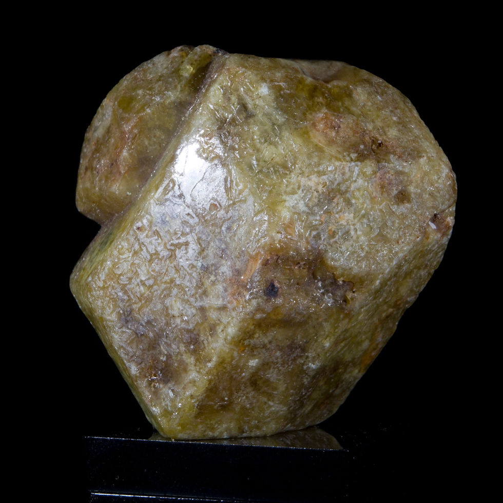 Thumbnail: Nicely formed Green Andradite-Grossular Garnets. No matrix, great condition. Kayes Region, Mali. 2" x 1.75" x 1.5". 4.3 oz.