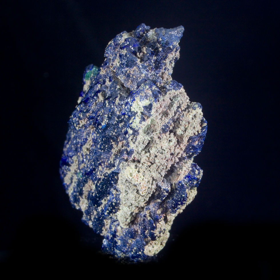 Thumbnail: Azurite with Bayldonite and Malachite - Tsumeb Mine, Namibia - Studio Mineralia Earth Art Gallery