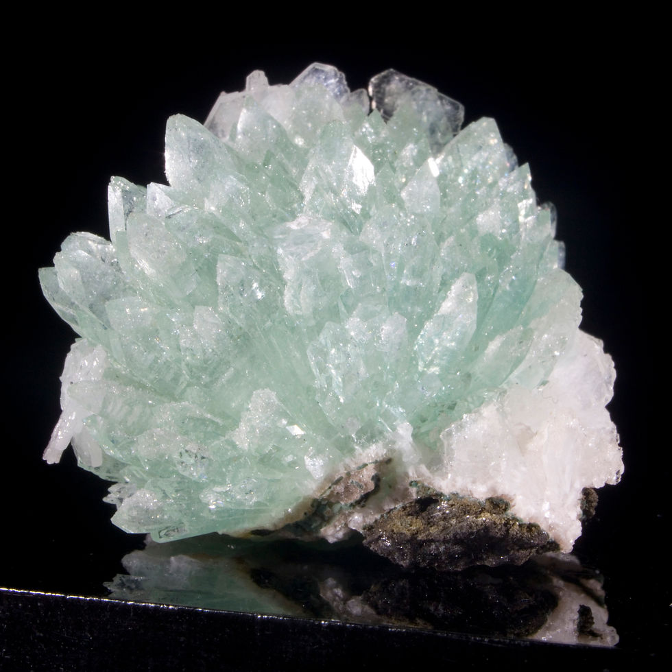 Thumbnail: Green Apophyllite with Stilbite