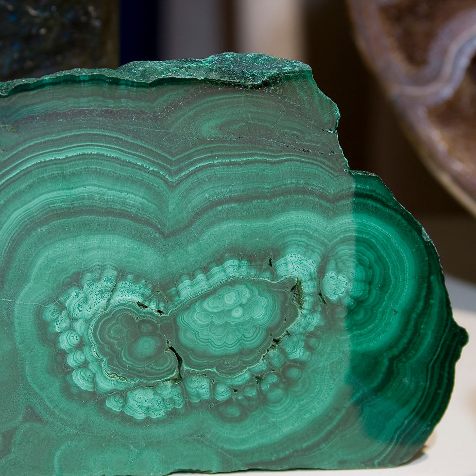 Thumbnail: Malachite Plate - D.R. Congo - Studio Mineralia Earth Art Gallery