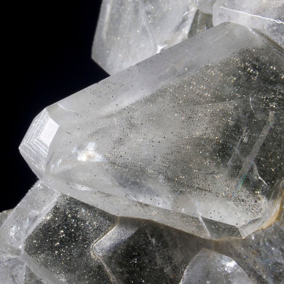 Thumbnail: Calcite with Marcasite Inclusions - Linwood Mine, Iowa, USA - Studio Mineralia Earth Art Gallery