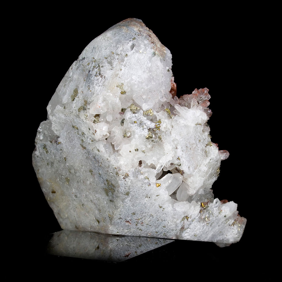 Thumbnail: Hematite Quartz with Pyrite and Chalcopyrite - Jiangxi, China - Studio Mineralia Earth Art Gallery