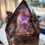 Thumbnail: Completely natural triple-phantom Amethyst Scepter features distinct Amethyst phantoms in its termination and bright red Hema