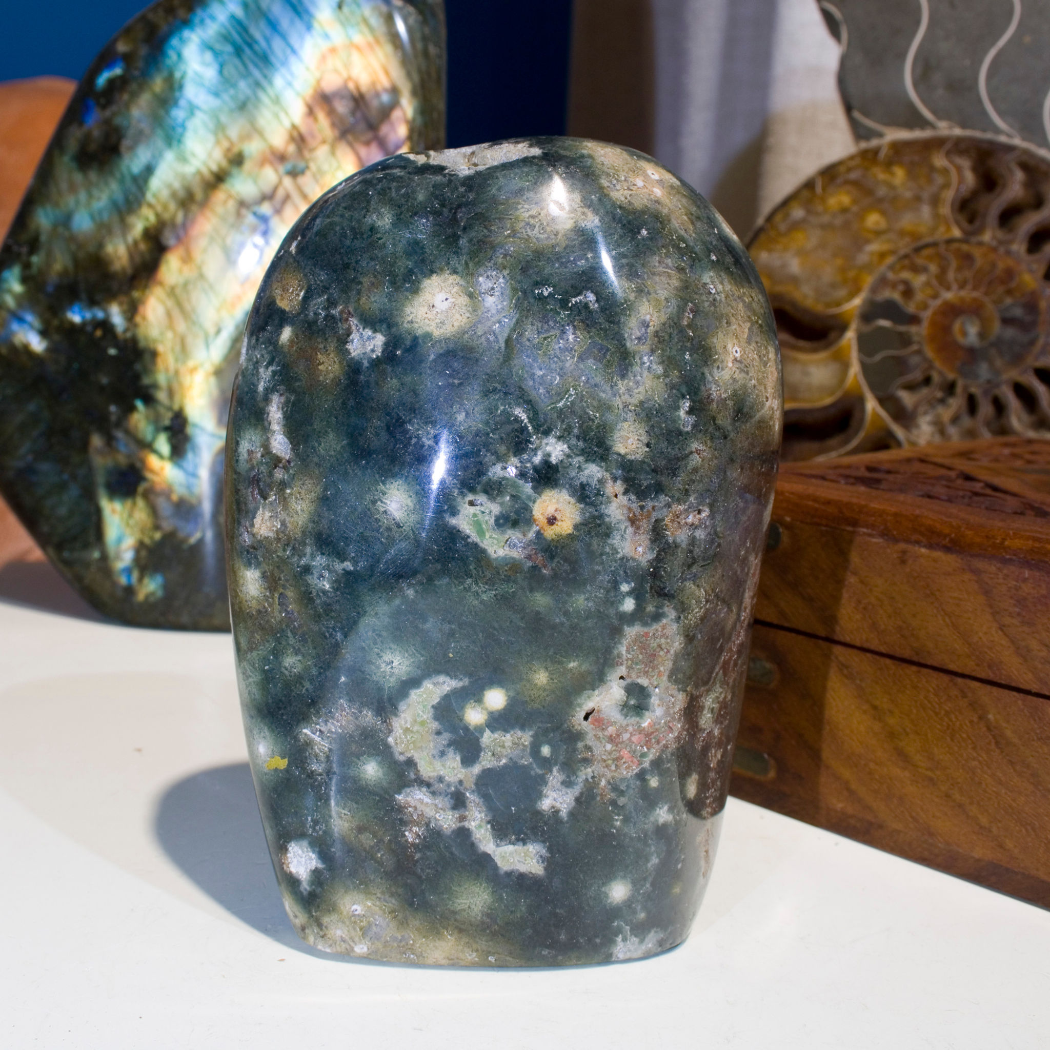 Colorful Ocean Jasper Free Form - Studio Mineralia