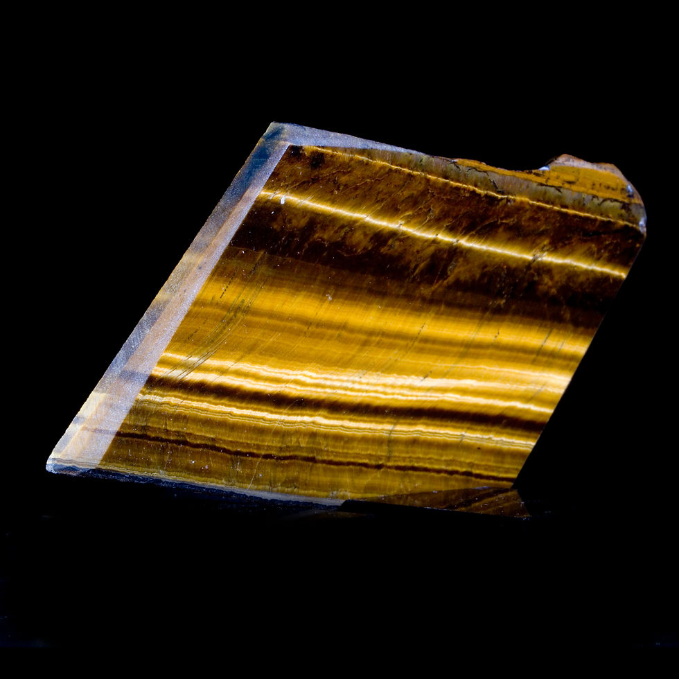 Crocidolite "Tigers Eye" - Griqualand West, South Africa - Studio Mineralia Earth Art Gallery