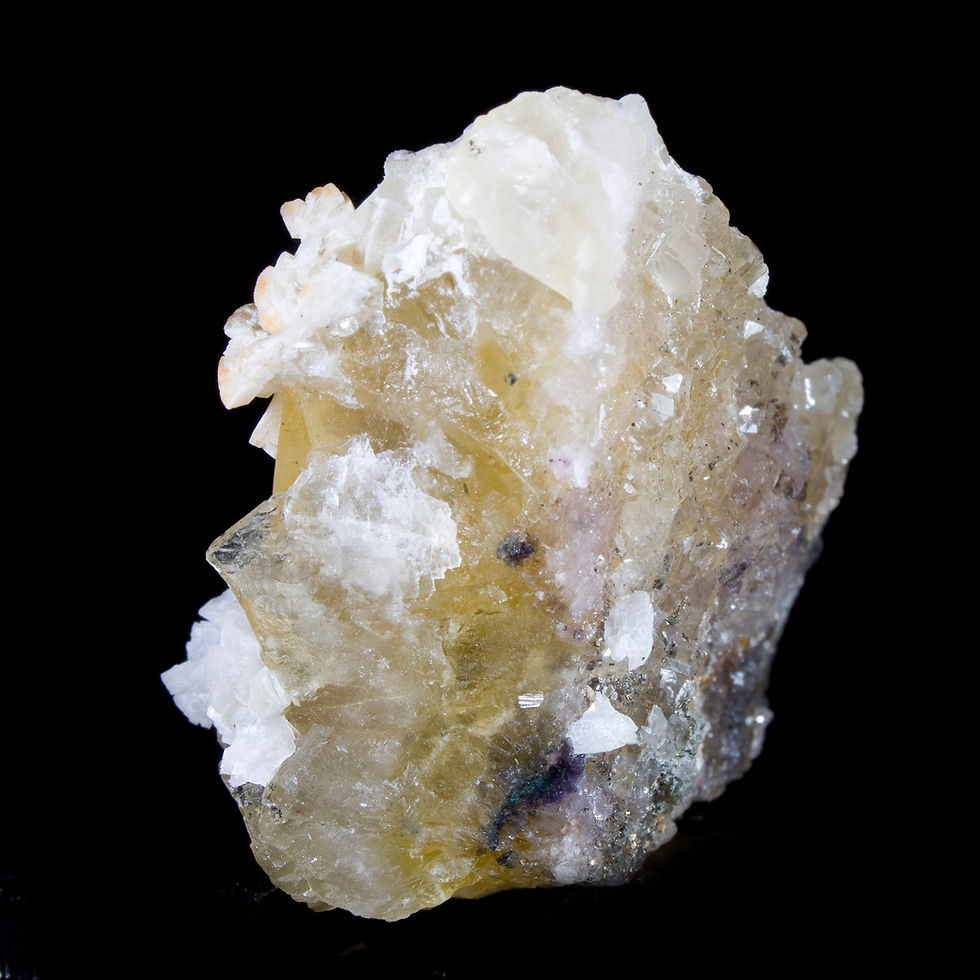 Thumbnail: Fluorite with Dolomite and Chalcopyrite - Moscona Mine, Spain - Studio Mineralia Earth Art Gallery