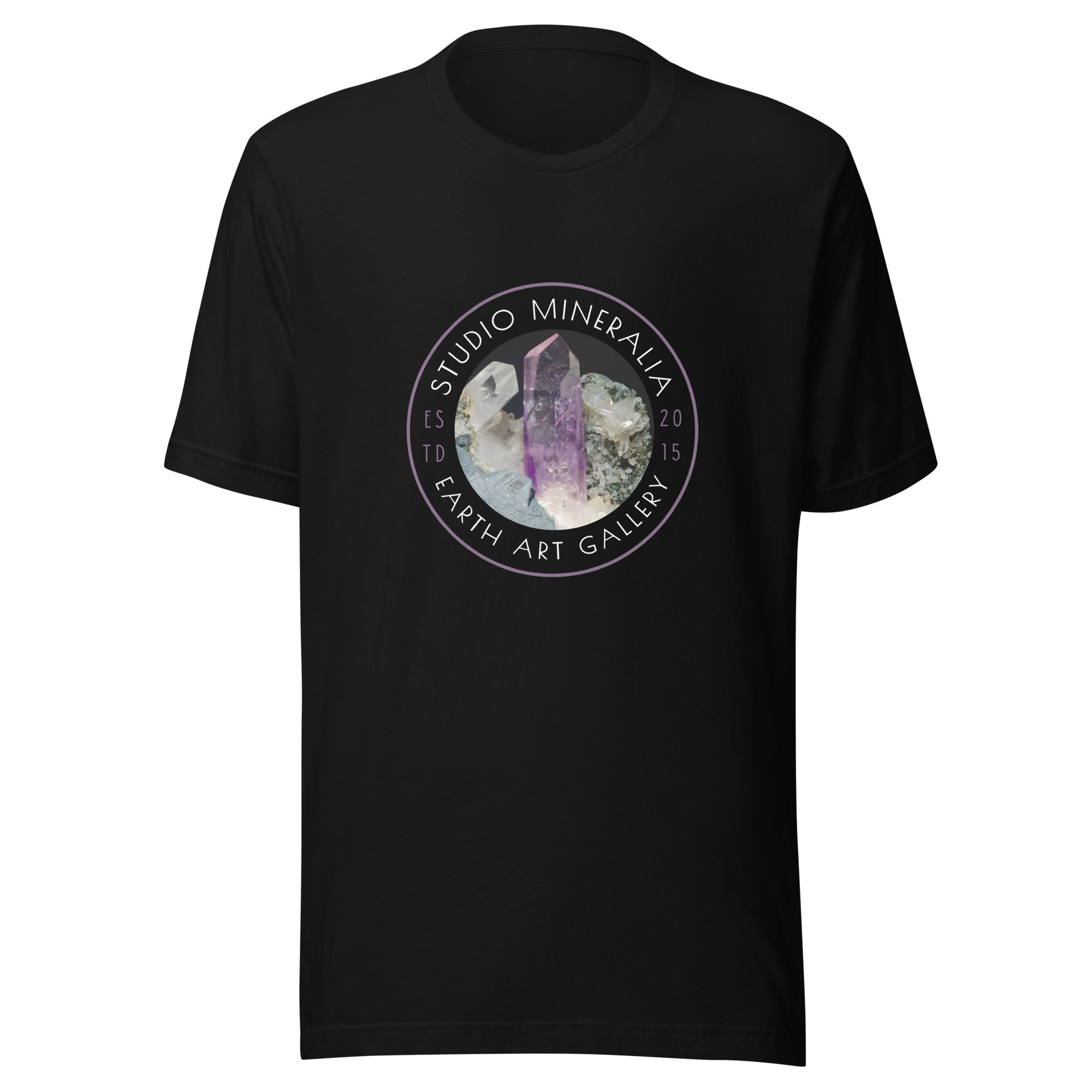 Amethyst & Quartz Crystals Unisex t-shirt