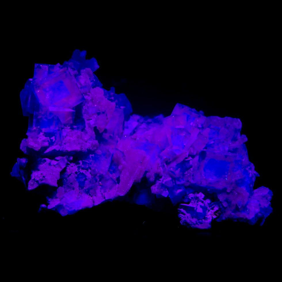 Fluorescent Phantom Fluorite - Niederschlag Mine, Germany - Studio Mineralia Earth Art Gallery