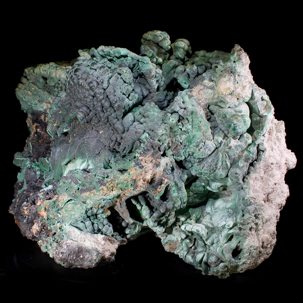Statement Piece! 7 Pound Massive Malachite - Tsumeb Mine Ore Cart Rescue  - Studio Mineralia Earth Art Gallery