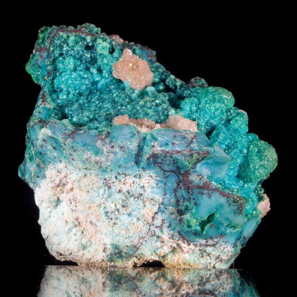 Thumbnail: Chrysocolla & Cerussite - 79 Mine, Arizona - Studio Mineralia Earth Art Gallery