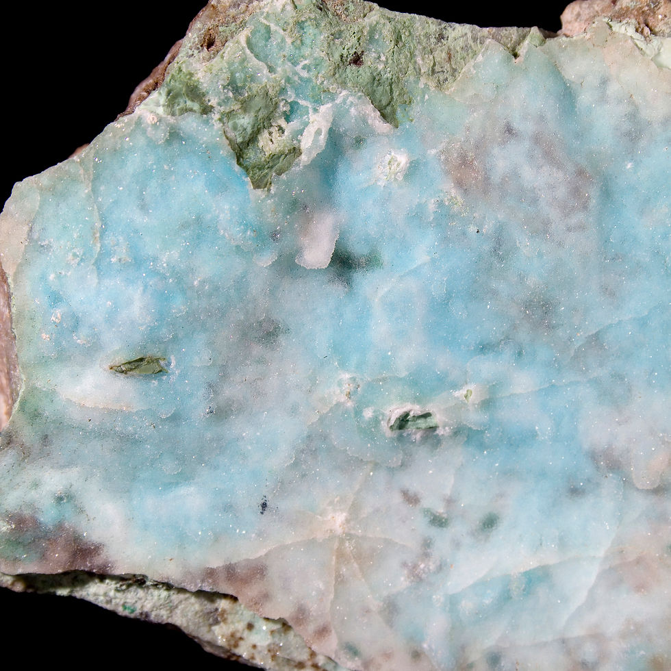 Thumbnail: Chrysocolla, Malachite and Druzy Quartz - Likasi, DR Congo - Studio Mineralia Earth Art Gallery