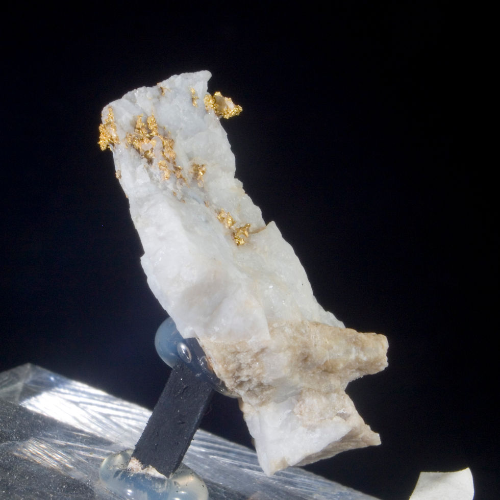 Thumbnail: Gold in Quartz - Usnyera River, Russia. Studio Mineralia Earth Art Gallery