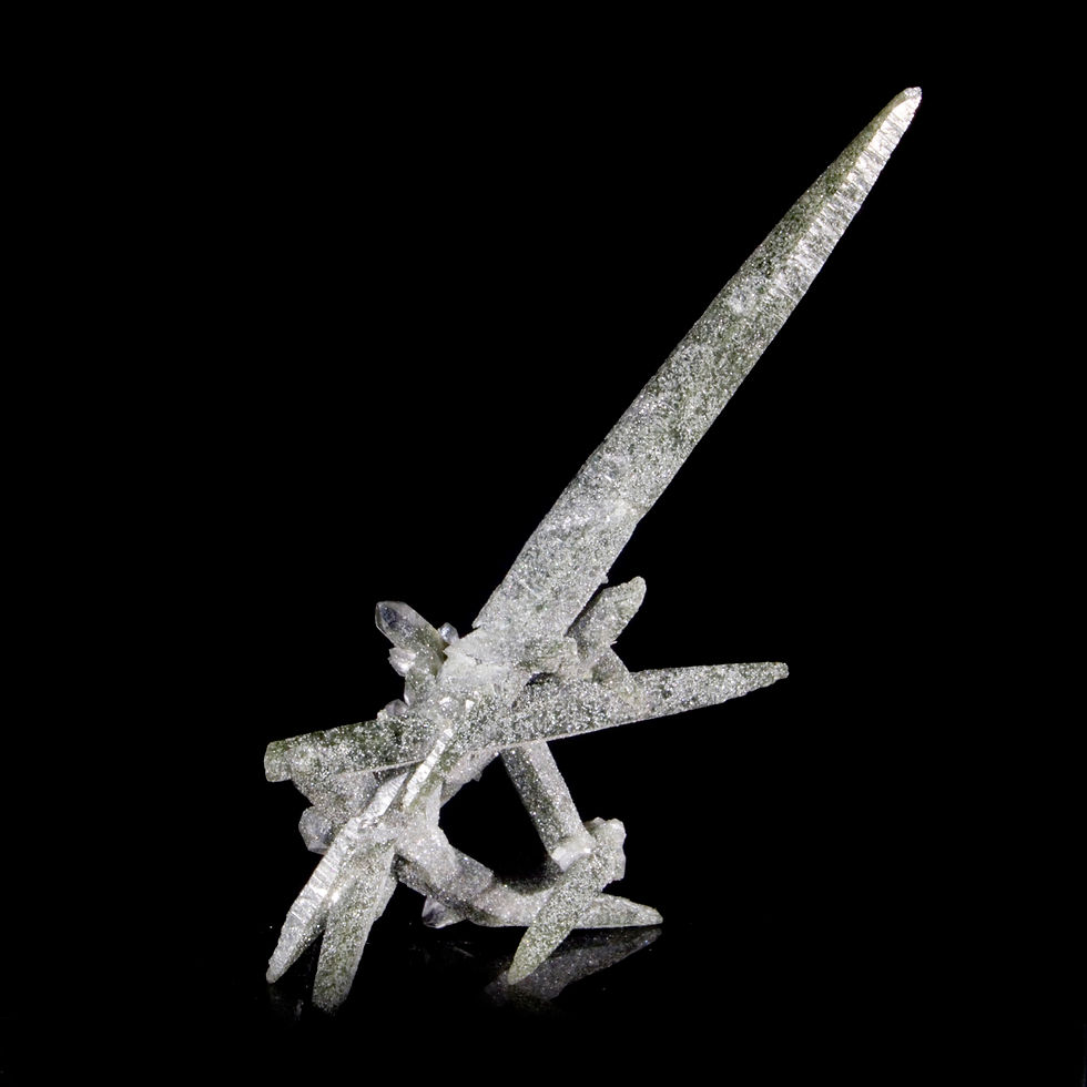 Thumbnail: Chlorite Quartz Miniature - Ganesh Himal, Nepal - Studio Mineralia Earth Art Gallery