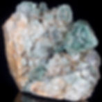 Beautifully clear to green Fluorite from the legendary Rogerley Mine. Bright blue long wave UV fluorescence, even in sunlight