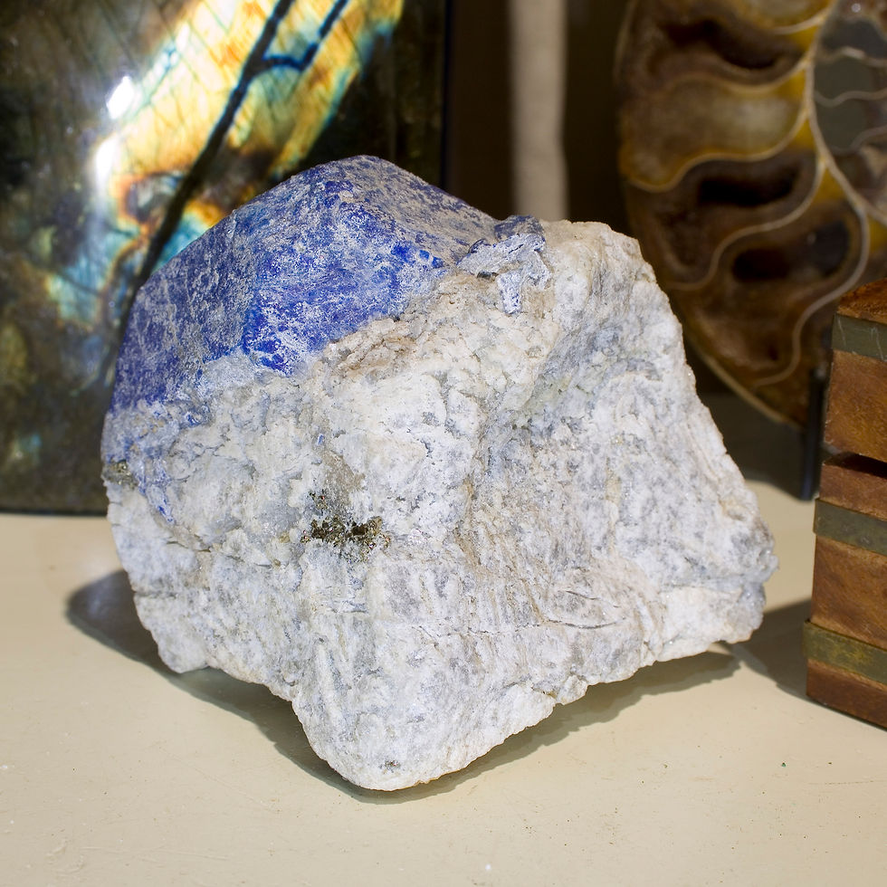 Thumbnail: Lazurite - Ladjuar Medam, Afghanistan - Studio Mineralia Earth Art Gallery