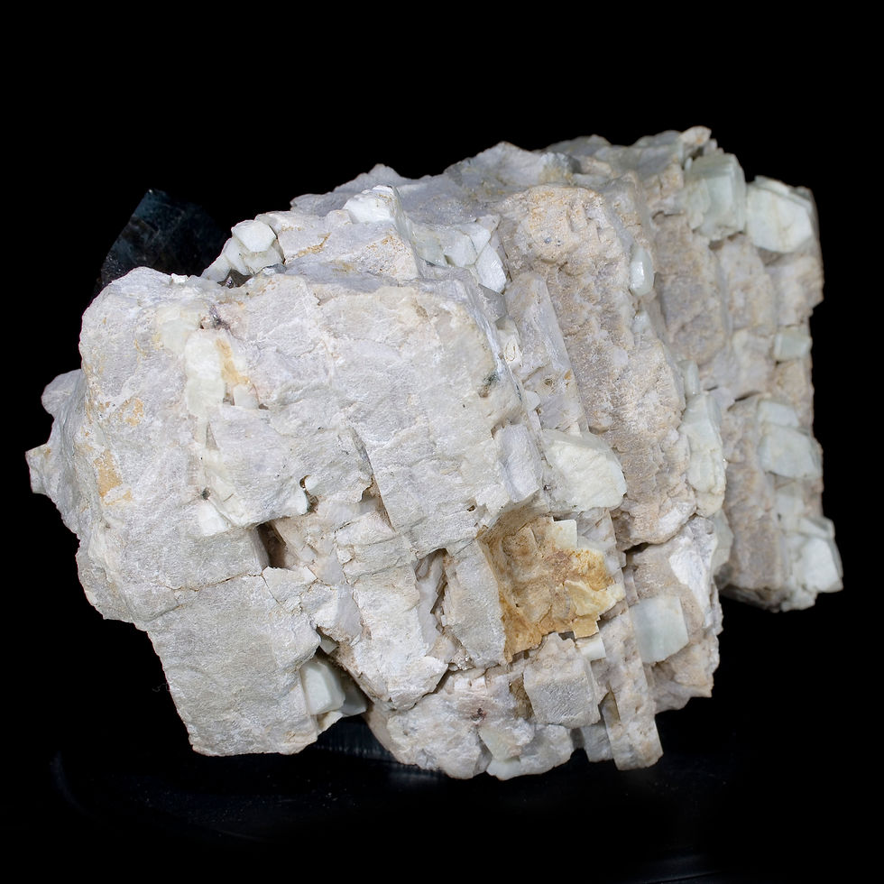 Thumbnail: Tabular Smoky Quartz and Albite - El Capitan Mountains, New Mexico, USA - Studio Mineralia Earth Art Gallery