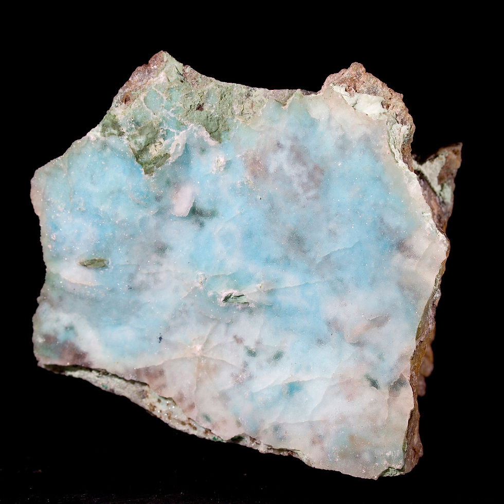Thumbnail: Chrysocolla, Malachite and Druzy Quartz - Likasi, DR Congo - Studio Mineralia Earth Art Gallery